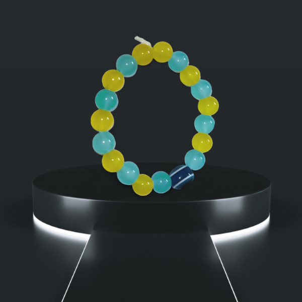 Bracelet with Blue and Yellow combination 