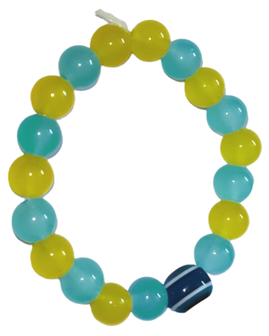 Bracelet with Blue and Yellow combination 