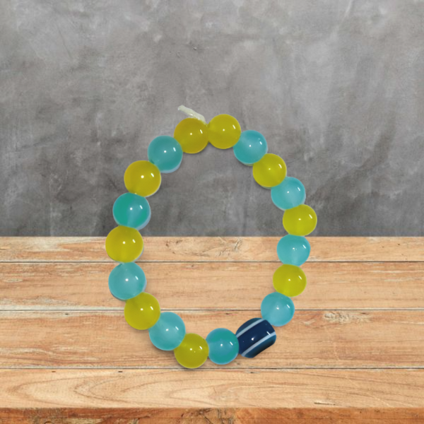 Bracelet with Blue and Yellow combination 