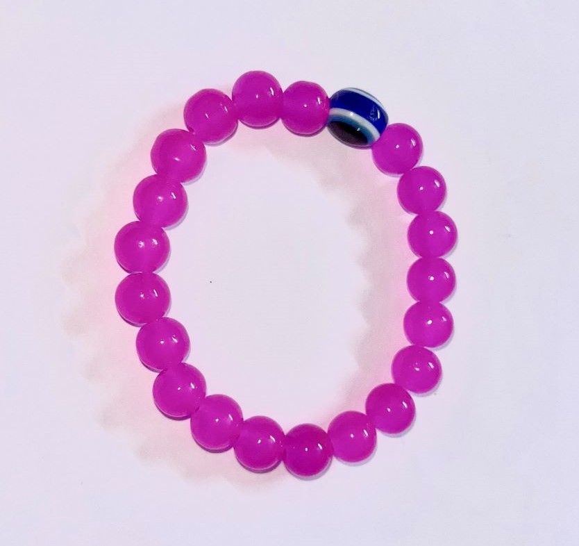 Bracelet with Pink combination with a Deep Blue Stone