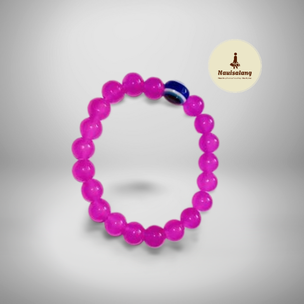 Bracelet with Pink combination with a Deep Blue Stone